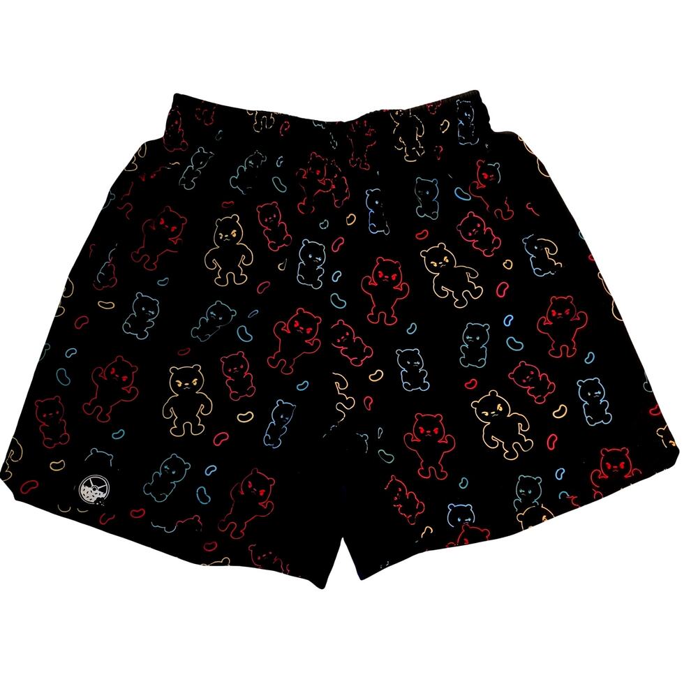 Kinda Fit Kinda Fat Hungry Gummy Bear‎ Athletic Shorts Small Black Gym Training